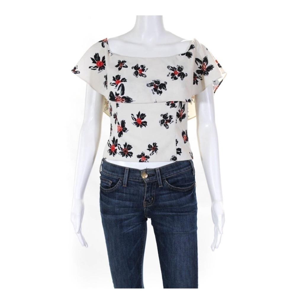 Sachin & Babi Floral ruffle top